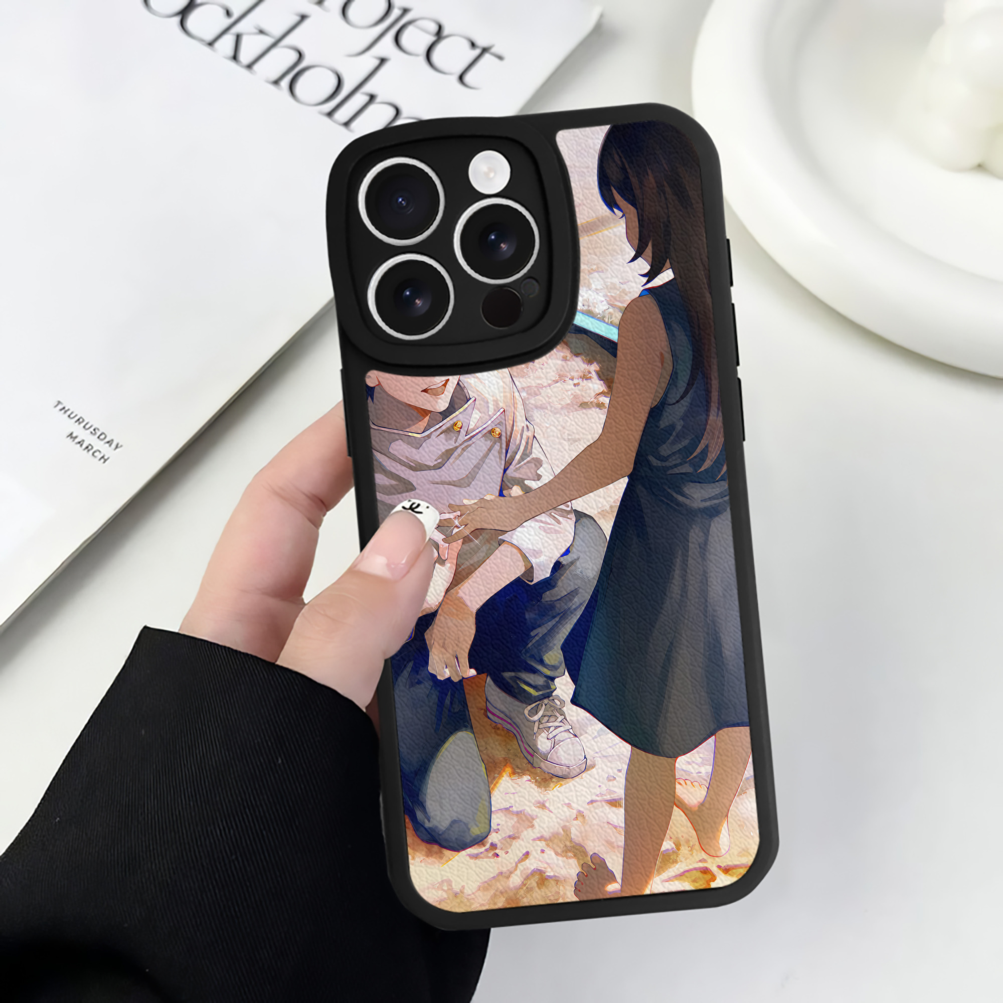 （画像用） 呪術廻戦 Jujutsu Kaisen 【iPhone 16シリーズ対応】シリコンスマホケース（レザー調） 材質：シリコン